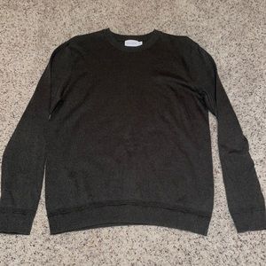 Crewneck sweater. Gray/green color. Size XL. brand Topman.